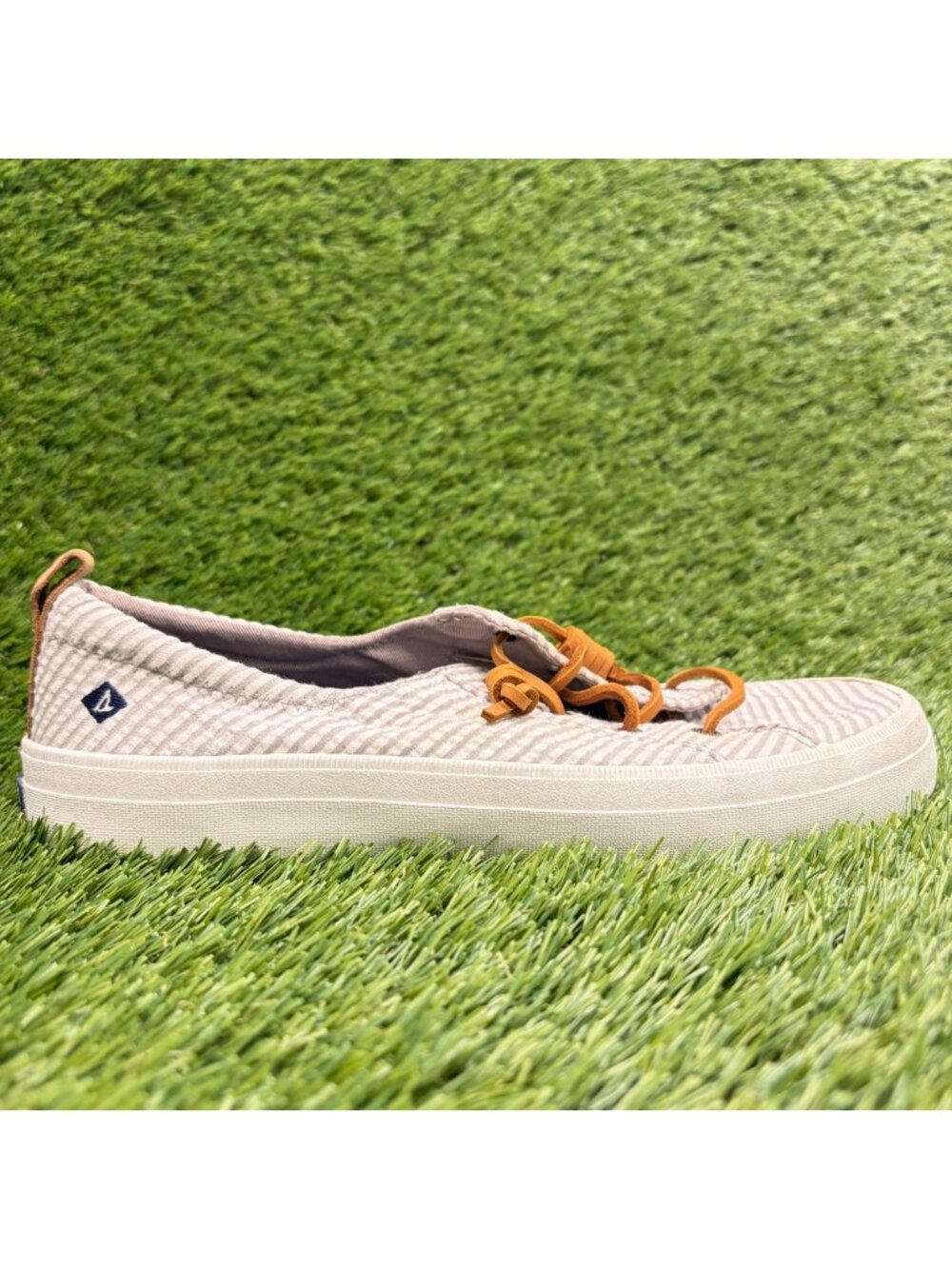 Sperry Crest Vibe Womens Size 7.5 Beige Brown Casual Walking Slip On Boat Shoes